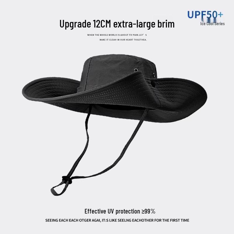 Unisex Western Cowboy Sun Hat: Wide Brim Summer Protection for Hiking, Camping, Outdoor Activities