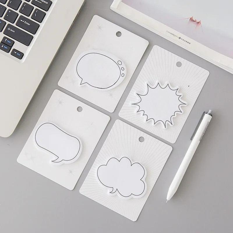30pcs Stationery Memo Pads Cute Dialog Box Paper Sticker Sticky Note Page Marker Planner for Kids School Supplies