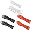Ladies Sexy Transparent Mesh Floral Elastic Bride Long-sleeve Lace Gloves Gothic Punk Mittens Cosplay Fancy Dress Gloves