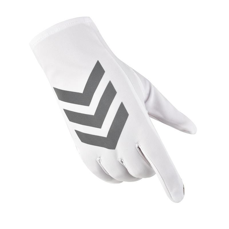 Summer Thin Men's Duty Gloves Reflective Full Finger Breathable Ice Silk Traffic Command Patrol Etiquette Sun Protection Gloves