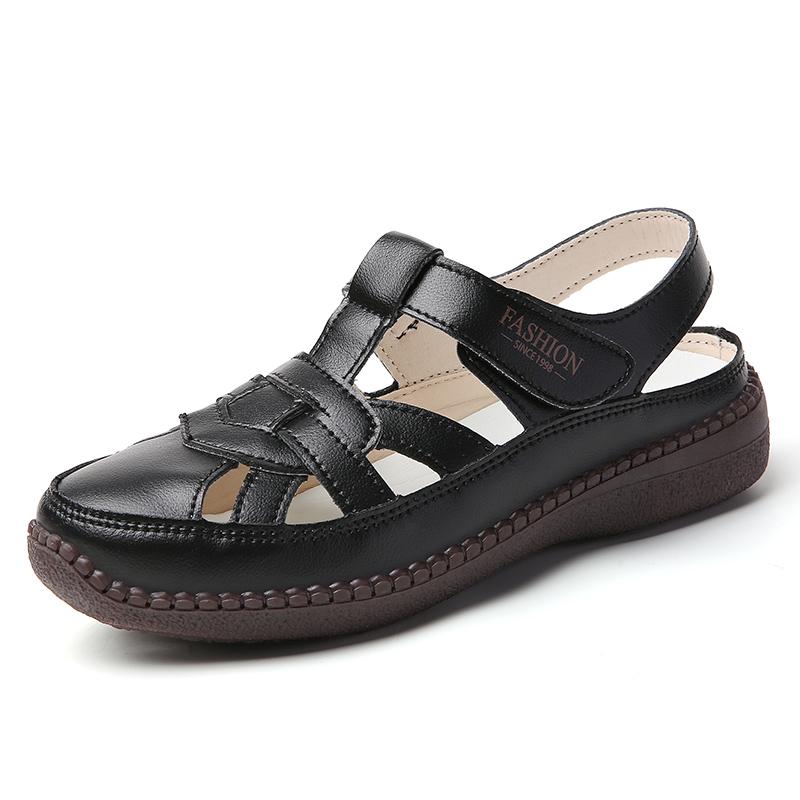 35-43 Summer Women's Sandals Openwork Breathable Slip-on Buckle Non-slip