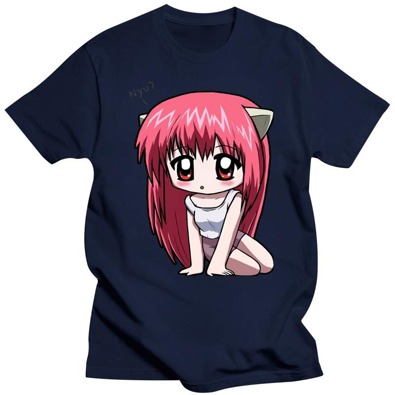 Summer T Shirt For Unisex Humor Tshirt Elfen Lied Tshirt Summer Short Sleeve Teenages Elfen Lied Logo Top Tees Shirt Unisex Tshirt