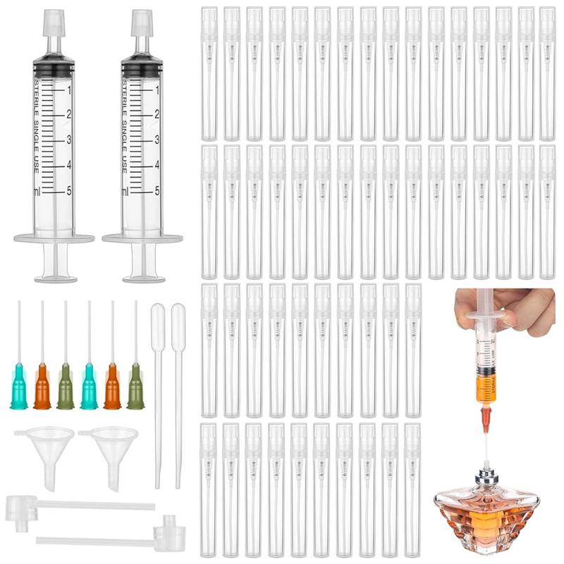 

64Pc 5Ml Perfume Refill Pump Tools Refillable Spray-Bottle Dispenser Pumps For DIY Making Fragrance