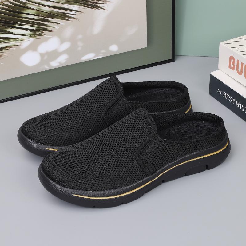 Fashion Summer Men Half Shoes Slippers Slip On Shoes Women Mesh Breathable Soft Comfortable Loafers Big Size 47 48 Zapatillas Hombre