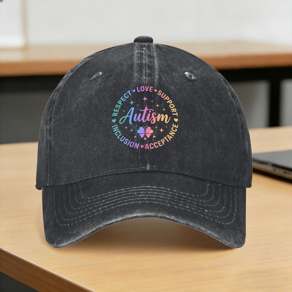 Baseball Cap Respect Love Support Autism Awareness Summer Y2K Funny Trucker Hat Men Women Custom Hiking Fishing Baseball Caps