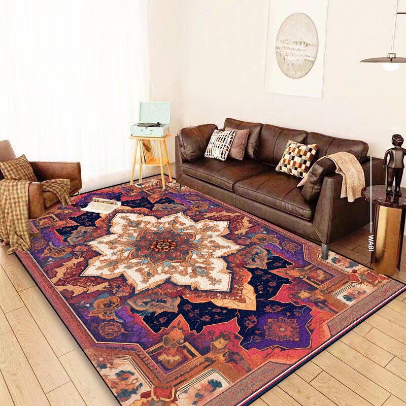Persian Carpet Living Room Coffee Tables Easy Cleaning Large Rugs 200x300 Retro Decoration Sofa Rug Bedroom Non-slip Floor Mats