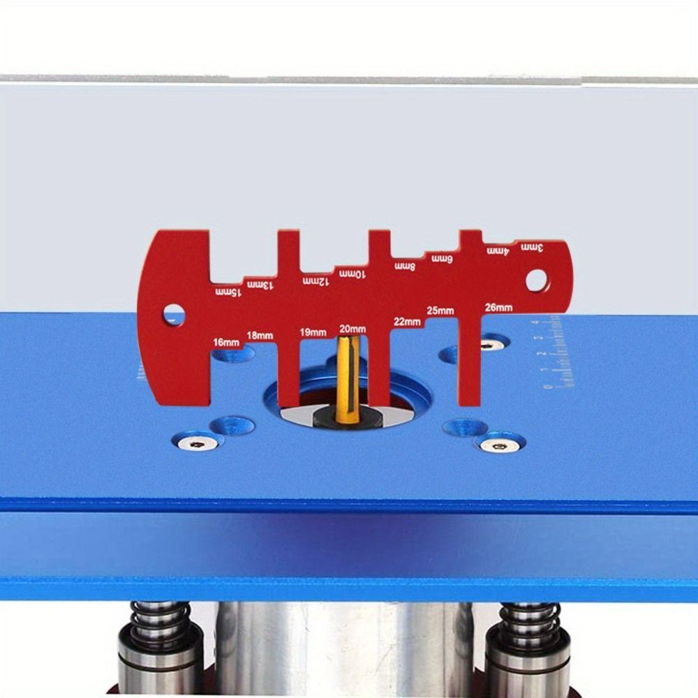 Red Table Saw Height Gauge Aluminum Measuring Tools Router Table Height Gauge Router Table