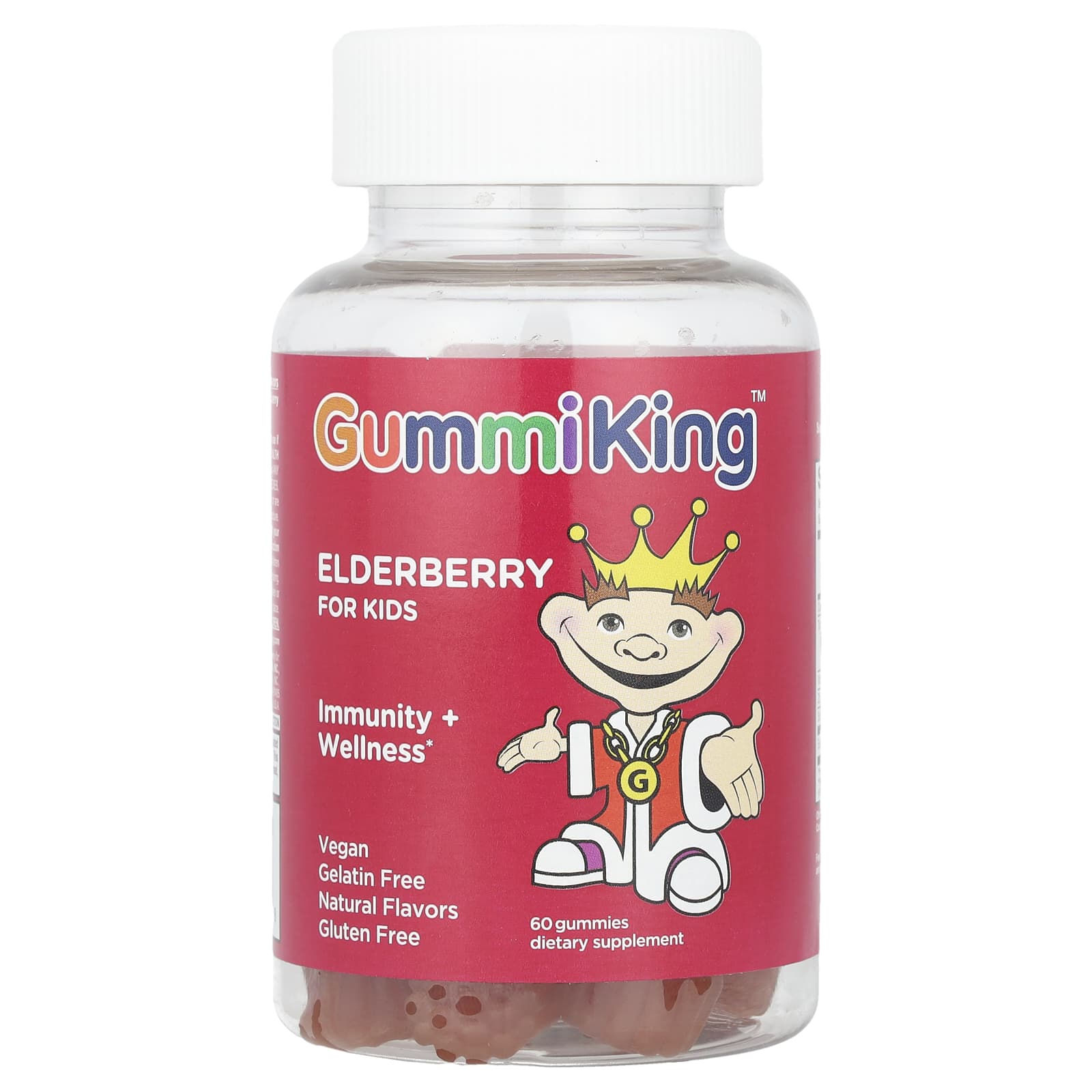 

Elderberry for Kids, Immunity + Health, Lemon Raspberry Flavor, 60 Gummies