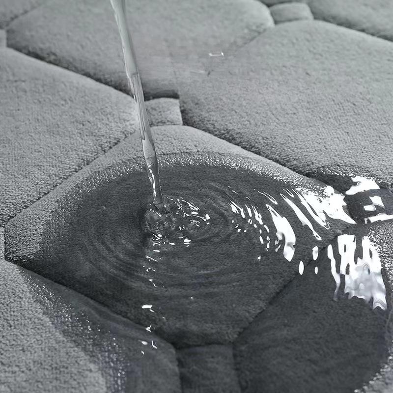 Bathroom Mat Bath Non-slip Carpets In Wash Basin Bathtub Side Floor Rug Shower Room Doormat Memory Foam 3D Pad