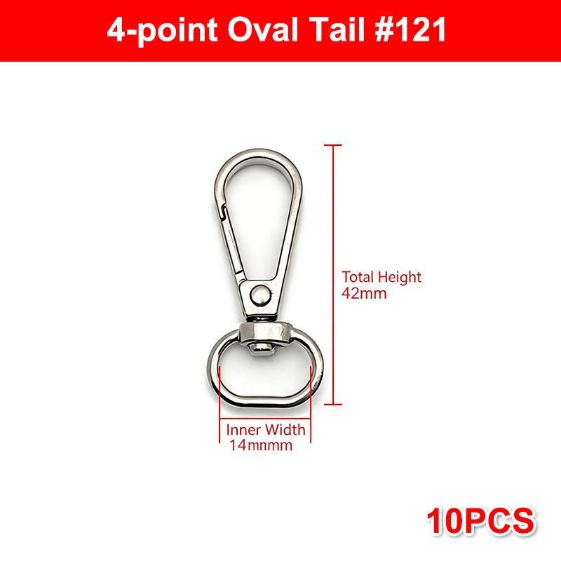 10Pcs Zinc Alloy Swivel Snap Hooks With Heavy Duty Rust Proof Structure For Diy Bag Making Keychain Lanyard Crafting Projects