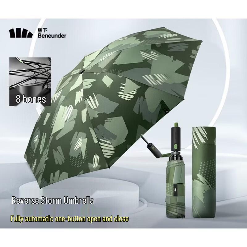Beneunder Automatic Tri-Fold Windproof Umbrella
