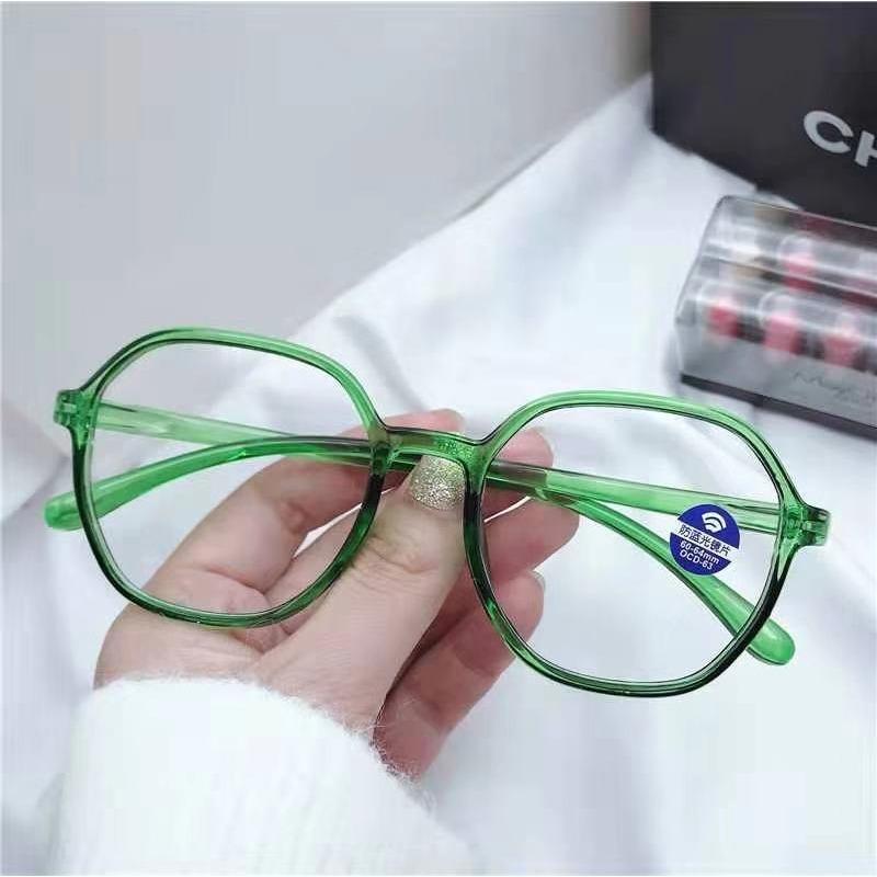 Blue-light-proof Glasses Female European and American Fashion Polygon Glasses Frame Student Tide Myopia Finished Glasses