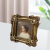 Elegant Vintage Resin Photo Frame, Antique Ornate Tabletop and Wall Decorative for Bedroom