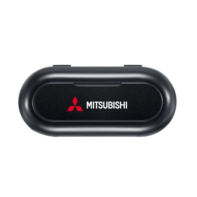 

Car Sun Visor Glasses Storage Box Holder Organizer for Mitsubishi Outlander I200 Pajero Eclipse ASX Lancer Space Center Hub Cap чорний