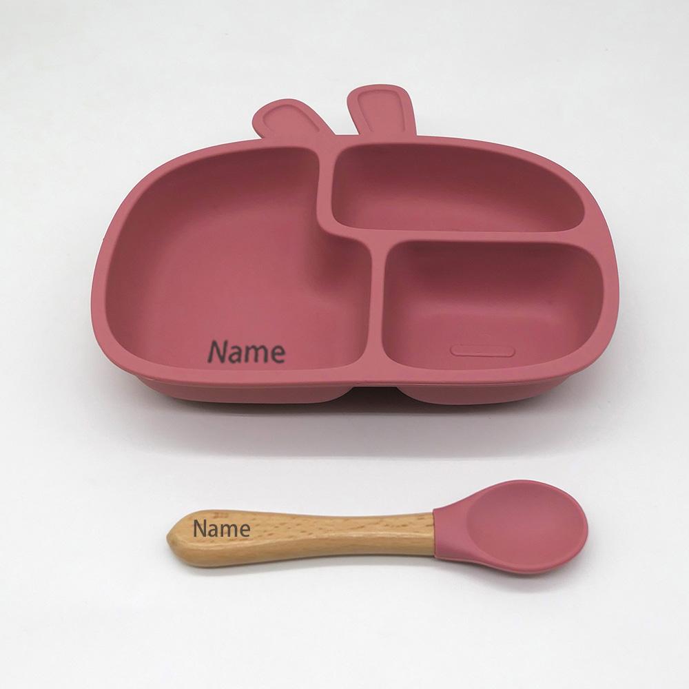 Personalized Children s Silicone Tableware Set with Free Name Printing Unique Gift for Boys And Girls
