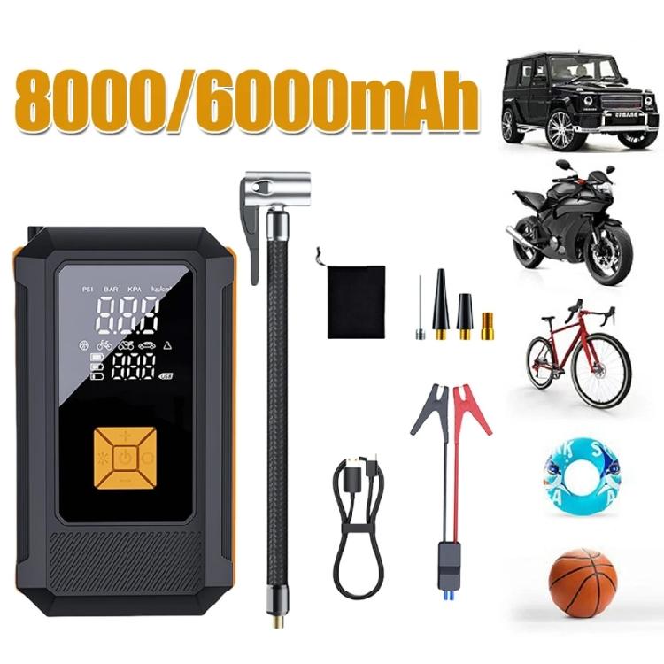 Vehicle Rechargeable 12000mAh Car Air Compressor With Fast Inflation For Automotive Tires And Emergency Battery Charging