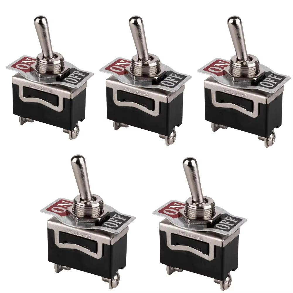 2/1Pcs 12V Auto Toggle Switch Boat Marine Heavy Duty Toggle Flick Switch W/ Waterproof Cover ON/OFF Car Dash Metal SPST TerminalSwitches Seat 3