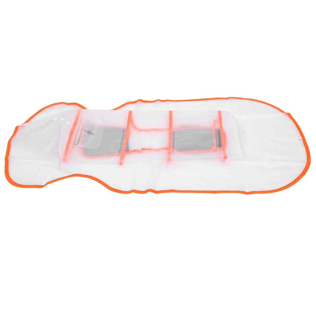 Dog Raincoat Windproof SeeThrough Four Feet Hooded Rain Clothing for Outdoors Waterproof Walking(M Orange)