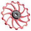 MEIJUN Rear Derailleur Guide Pulley Wheel 15T Ceramic Bearing for Folding Mountain BikesRed