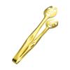 Cute Food Grade BBQ Clip 304 Stainless Steel Non-slip Ice Cube Clamp Silver Gold Salad Tongs Kitchen Utensils