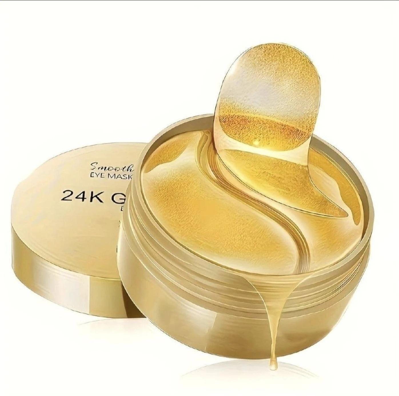 Vivesha Under Eye Patches for Dark Circles with 24k Gold,Pack of 60 Eye Cooling Gel Pads (60 g) 60g