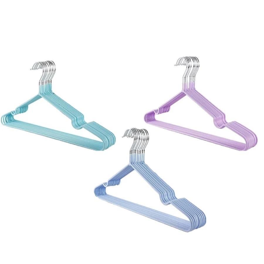 10pcs Children Adult Clothes Hanger Clothes Drying Rack Non-Slip Metal Shirt Hook Hangers Coat Hanger Clothes Accessories Rack