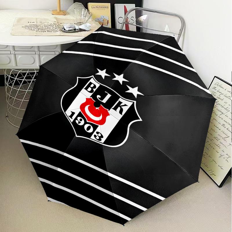 Besiktas Crest Legacy 1903 Umbrella Folding umbrella, automatic umbrella 8-Frame for Travel, camping Use Gift for Halloween Christmas