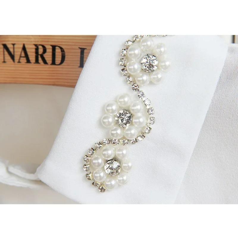 Fashion White Shirt Fake Collar Women False Collar Chiffon Daily Faux Cols Removable Mujer Detachable Collar Blouse Clothes