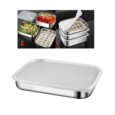 Dumpling Freezer Box Refrigerator Cheese Container Reusable Food Storage Stainless Steel Fresh