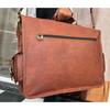 Men's Messenger Shoulder Laptop Bag Briefcase Vintage Leather Satchel Bag
