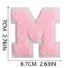 7Cm White Background Pink Character Embroidery Cloth Sticker English Towel Embroidery Letter Computer Embroidery Chapter Boy Embroidery Post