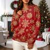 Women's Casual Christmas Print Long Sleeve Neck Sweatshirt