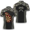 Maglietta Polo a Maniche Corte Team Freccette Turntable Per Uomo Abbigliamento Casual Festa Festiva Polo con Collo a Revers Club Freccette Top Maschili Sport