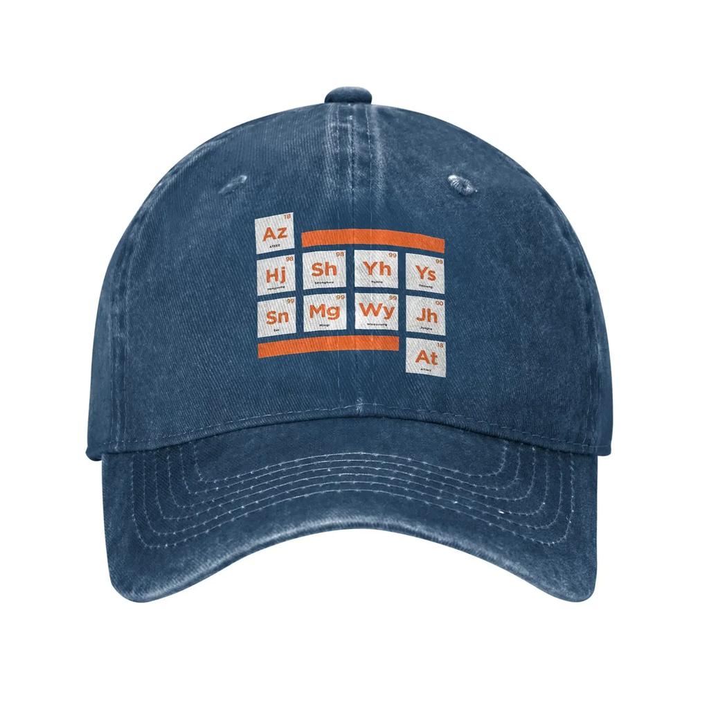 Washed Baseball Cap ATEEZ Periodic Table Summer Trucker Hat For Unisex Unisex Fashion Outdoor Gym Sun Baseball Caps