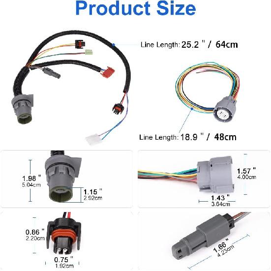 4L80E Harness Repair Kit Transmission Internal and External Wire Harness 350-0032 350-0033, Compatible with GM 4L80E Automatic Transmission 1991 to