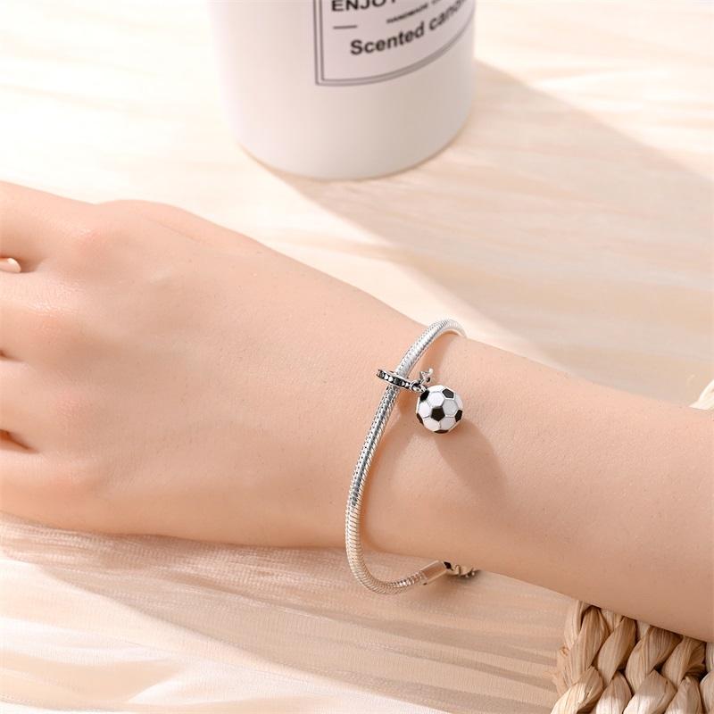 Charms Copper Fit 3Mm Original Bracelet Necklace Womens Sports Fitness Football Series Charms Diy Fine Jewelry Gifts