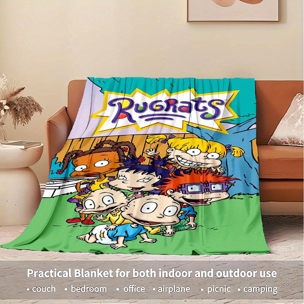1pc Rugrats,babies,cartoonDigital Print Fleece Blanket - Contemporary Style, Suitable for All Seasons, Perfect for Home, Travel, or Camping