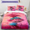 3pcs Trolls Design Cover Set - HD Printed Bedding with 1 Cover and 2 Pillowcases - Perfect for Home and Dorm Decor