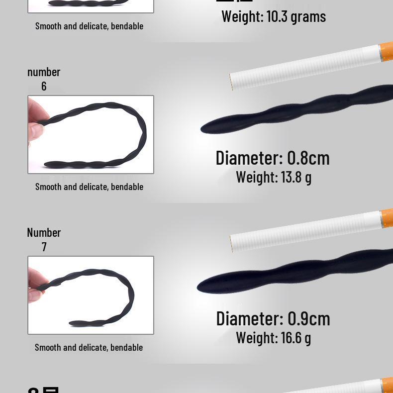 Silicone Urethral Plug and Stimulator for Men