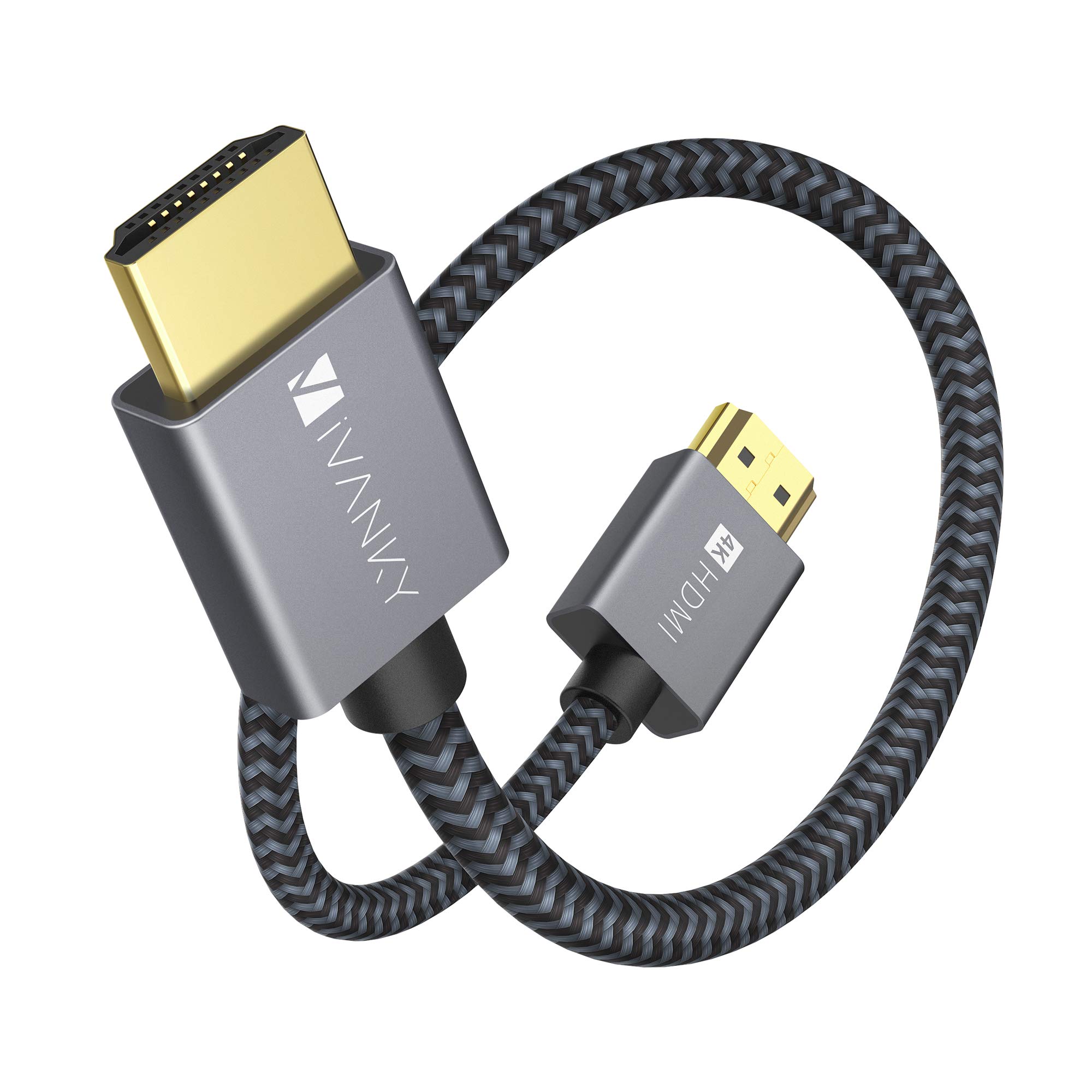 

Стандарт кабеля HDMI iVANKY Применимо к совместимым с Nintendo Apple Fire 18 Гбит/с телевизорам High Speed Premium [30 см/4K60 Гц/6 длин] HDMI2.0 PS4/3, Xbox,