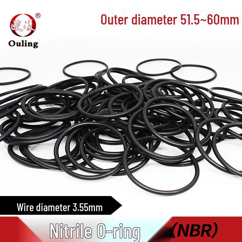 Nitrile O-Ring Sizes 51.5-60*3.55mm: Waterproof, Oil-Resistant Rubber Seal