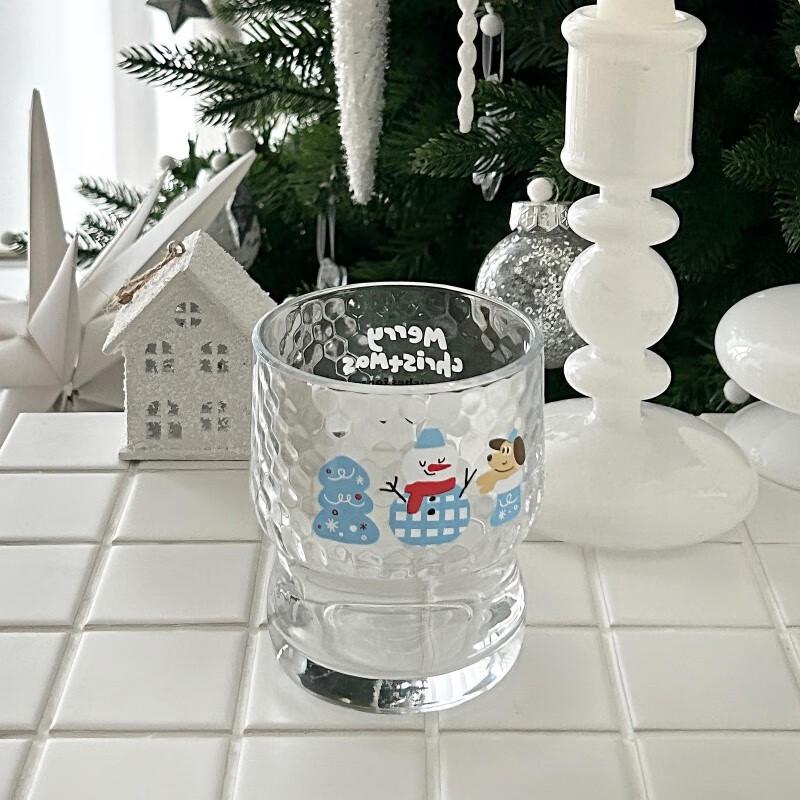 Christmas Snowman Glass Cup Set