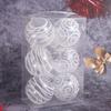 6pcs 6cm Christmas Ball Delicate White Painted Ball Christmas Tree Pendant  Office