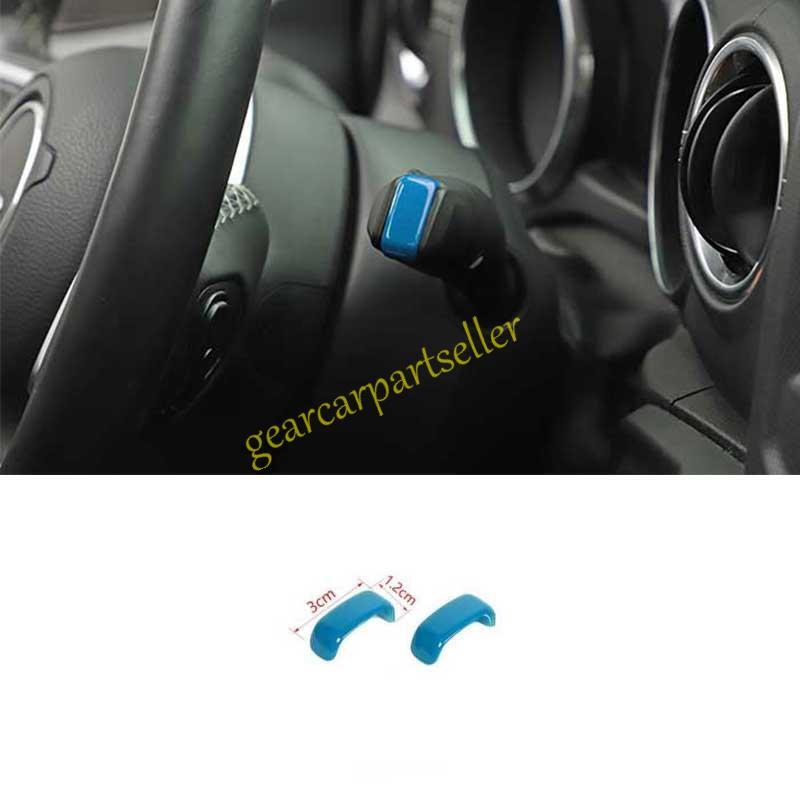 For Jeep Wrangler JL 18-2024 Light Blue Rain Wiper Control Lever Cover Trim