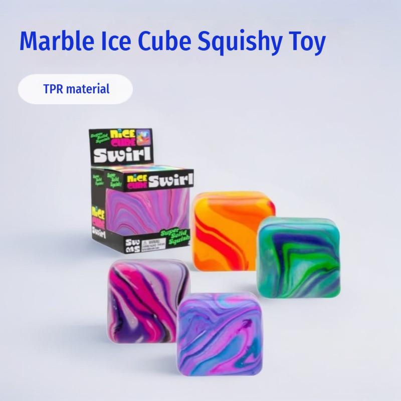 Needoh Snowflake Ice Cube Malt Sugar Squishy Blind Box Desktop Ornament Multiple Color Rebound Cube Stress Ball Stress Fun Toys