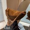 Vintage Faux Suede Women's Shoulder Crossbody Bag with Adjustable Strap, Fashiable, Durable, Perfect for Casual Evening Outing