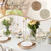 2pcs Round Woven Placemats Set Of Natural Item, Natural Water Hyacinth Place Mats