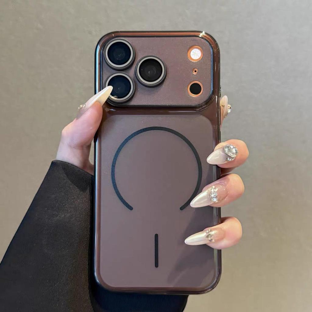 Instant Film-Lens 17-Window Phone Case for iPhone 16 Pro Max - Soft Silicone, Magnetic Adsorption