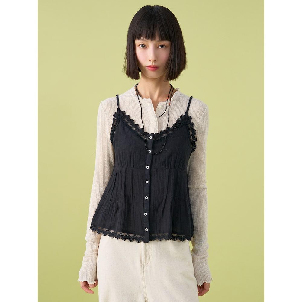 8Seconds Lace Sleeveless Blouse Black Black/S