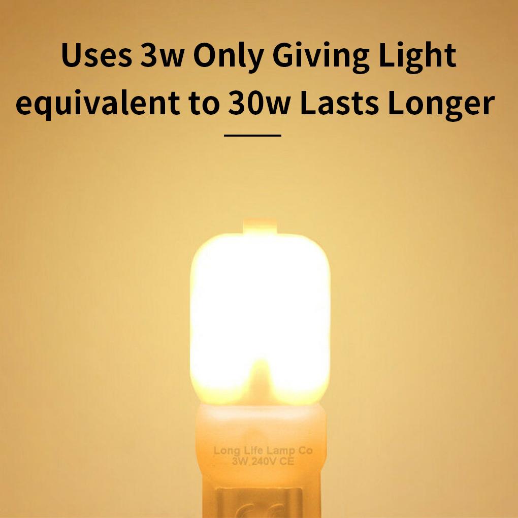 LED Light G9 LED Lamp Crystal Cream White Housing Light 240V 3W 3000K Lamp